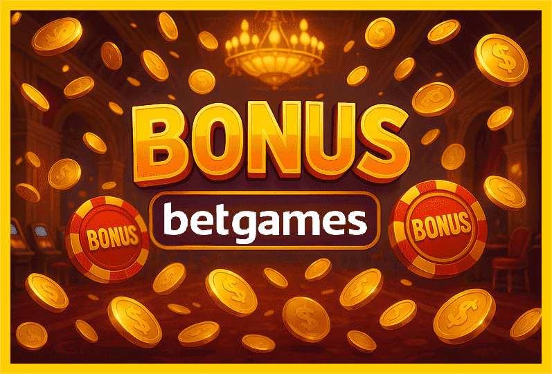 Imagem promovendo bônus BETGAMES com recompensas imperdíveis.
