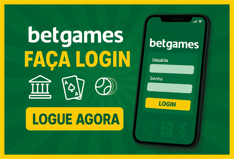 Imagem destacando login seguro na BETGAMES para novos usuários